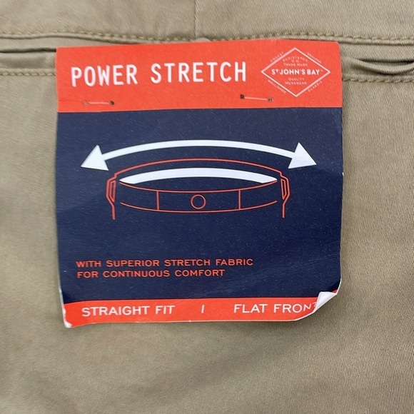 St.Johns Bay Power Stretch Khaki Pants - Picture 4 of 8